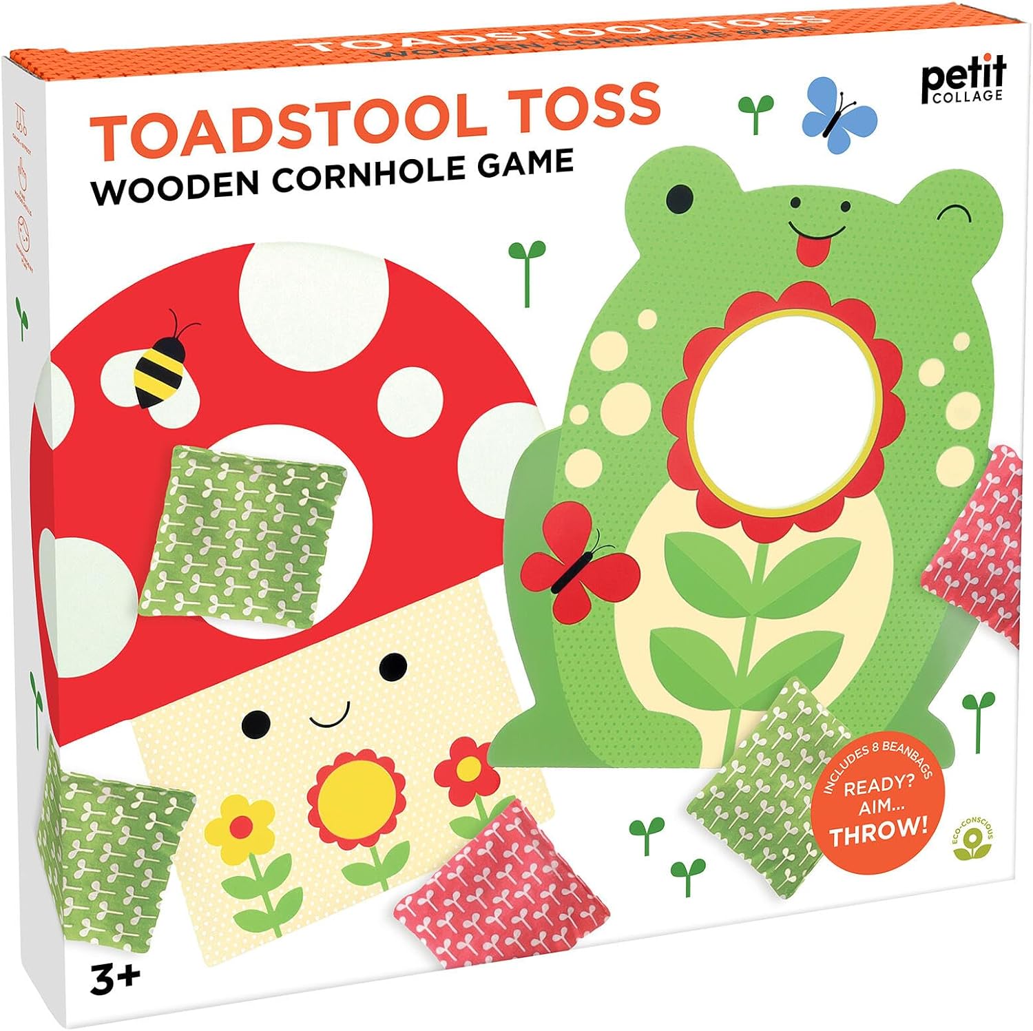 Toadstool Toss Wooden Cornhole Game